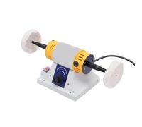 Pulidora de joyas de banco con 2 ruedas de tela, velocidad ajustable de 800 a 10 000 RPM, for metal, madera y ámbar, bricolaje.