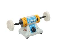 Pulidora de joyas de banco con amoladora doble, 320 W, 10 000 RPM, torno con 2 ruedas de tela