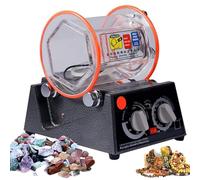 Pulidora De Joyas, Mini Pulidora Rotativa Con 5 Velocidades Ajustables Y Temporizador, Capacidad De 3 Kg/6,6 Lb, Bolas De Pulido, Máquina De Acabado Para Pulir Rocas, Monedas, Minerales Y Metales