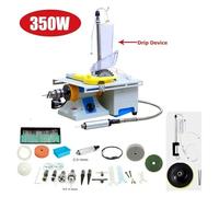Pulidora de joyas, Rectificadora eléctrica de joyería, herramienta de pulido de as de roca de joyería, máquina cortadora de Jade de escritorio pequeña multifuncional de 350W