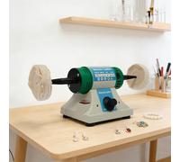 Pulidora de mesa de 10000 rpm, 320 W, con rueda de tela y rueda de fibra, lijadora eléctrica para joyas, madera, metal y jade