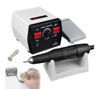 Pulidora de micromotor con control de velocidad de pedal de pie, velocidad variable continua de 0 a 35.000 rpm, ideal para joyería, cerámica, tallado en madera