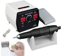 Pulidora de micromotor con control de velocidad de pedal de pie, velocidad variable de 0 a 35.000 rpm para joyería, cerámica, tallado en madera, ajustable sin escalonamientos