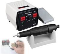 Pulidora de micromotor eléctrica - Máquina pulidora de 50 K RPM con control de velocidad de pedal de pie para joyería, cerámica y tallado en madera