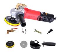 Pulidora de Piedra Húmeda Eléctrica, Amoladora de Velocidad Variable 5000RPM, Diámetro de Rueda Pulida 100 mm, Máquina Portátil de 860W con Agua para Granito, Mármol, Concreto