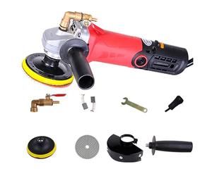 Pulidora de Piedra Húmeda Eléctrica, Amoladora de Velocidad Variable 5000RPM, Diámetro de Rueda Pulida 100 mm, Máquina Portátil de 860W con Agua para Granito, Mármol, Concreto