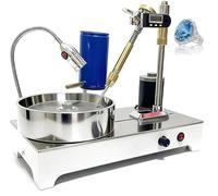 Pulidora de Piedras Preciosas Máquina 120W de Escritorio Lapidary Grinder con luz led Control de ángulo de precisión de Velocidad Ajustable para Jade Agate Metal Wood Crafting Projects Hobby Studio