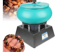 Pulidora de pulidora de Banco máquina pulidora vibratoria, 220V 250W Barril de Goma de PU de Capacidad de 12L, pulidor de joyas para piezas de metal, artesanías de gemas y jade
