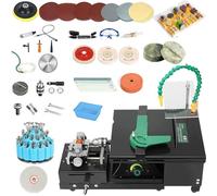 Pulidora de Roca Lapidaria de 1950 W, Máquina Pulidora de Gemas con Velocidad Variable de 800-12000 Rpm, Adaptador de Manguera/fregadero Giratorio, Para Cortar, Moler, Grabar y Pulir Rocas, Joyería