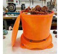 Pulidora de vibración de 360°, máquina pulidora de vasos vibratorios, vaso automático de pulido de cuentas, velocidad ajustable, gran capacidad, para pulir joyas, cuentas y pequeñas