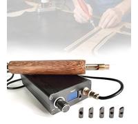 Pulidora eléctrica de bordes de cuero y prensa en caliente, herramienta 5 en 1 con control digital (40-700 °C), incluye 5 cabezales, ideal para sellar, sellar, planchar bordes de cuero de zapatos