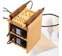 Pulidora eléctrica de cuero con control inteligente de termostato (50-500 °C), 75 W para arrugas, sellado y texturizado eficientes en manualidades de cuero