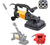 Pulidora eléctrica de diamante, amoladora de hormigón de 3800 W,lijadora de paneles de yeso manual de 6000 RPM con varilla de extensión,para cemento,baldosas,mármol y granito W/Vacuumcleaner-110V