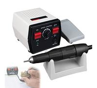 Pulidora eléctrica de micromotor, pieza de mano de 50 K RPM con control de pedal de pie, mini amoladora para joyería y tallado de madera, 2,35 mm/3 mm