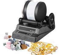 Pulidora eléctrica de rocas, temporizador de 7 días, capacidad de 2 kg, tracción de rueda de doble eje para pulido profesional de piedra y cristal