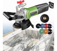 Pulidora eléctrica en húmedo de 800 W, pulidora de piedra manual con inyección de agua, 6 velocidades, para suelos de cemento y mármol, ideal para canteros. Type3