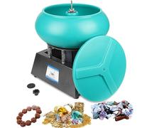 Pulidora eléctrica profesional de vasos de roca, máquina pulidora de metales de 6,2 L para joyas, monedas, piedras y piezas de metal