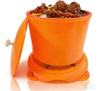Pulidora eléctrica vibratoria, pulido completo de 360°, máquina pulidora de vaso vibrador, velocidad ajustable, gran capacidad, 180 mm de diámetro/100 mm de profundidad, para pulido de joyas y