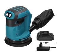 Pulidora HUIOP Motor sin escobillas de 125 mm, lijadora orbital inalámbrica, amoladora de madera, pulidora de coche eléctrica, pulidora multifuncional de madera y metal, pulidora, lijadora, lijadora o