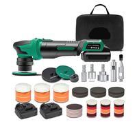 Pulidora inalámbrica S4 for pulido detallado con 2 uds. De baterías de 12V y ,5 Ah, pulidora amortiguadora RO&DA, Mini sin escobillas 1 3 pulgadas