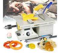 Pulidora lapidaria profesional de roca, máquina de torno de banco para corte, molienda, perforación y pulido de piedras preciosas