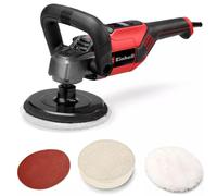 Einhell Pulidora y lijadora CC-PO 1100/150 CE (1100 W, disco de pulido de Ø 150 mm, electrónica de velocidad 500 - 3500 rpm, electrónica constante, cierre de gancho y bucle, incl. accesorios)