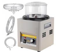 Pulidora magnética de joyas, máquina de vaso de 2000 rpm, acabado giratorio de doble dirección de 250 W, temporizador ajustable para joyerías y estudios