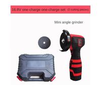 Pulidora, Mini amoladora angular inalámbrica portátil de 16,8 V, máquina pulidora alimentada por batería de litio, herienta eléctrica de corte de diamante for moler(16.8v red 1pc)