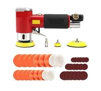 Pulidora, Mini lijadora de aire de 2 "/3", pulidora neumática de doble acción, máquina pulidora, Kit de lijado for acabado de superficie de carrocería automática(Red Air Sander)