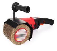 Pulidora multifuncional, pulidora, tratamiento de superficies de metal y madera de alta potencia, ajuste de 6 velocidades, con cubierta protectora y cable de alimentación largo