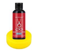 Pulidora para joyas de plata | 50ml limpiador de metales con esponja,Pasta para el cuidado de la joyería eliminación de rayas collares anillos cadenas Jade, el brillo