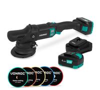Pulidora PRO Dual Action 20V - Ø125mm | Incl. 2x baterías 4.0Ah, cargador rápido y set 5 pads