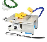 Pulidora pulidora de joyería de roca, máquina pulidora de torno de banco de 850 W, máquina de facetado de gemas, equipo lapidario pulidor de roca de 27 * 22 cm, máquina cortadora de sierra de mesa