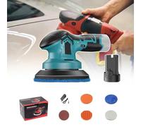 Pulidora Vibratoria De Tambor, Pulidora De Rocas, Plato Giratorio De 150 Mm De Diámetro, Ajuste De 6 Velocidades, Pulidora Inalámbrica, Para Pintura De Automóviles, Placa Base ,1