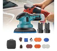 Pulidora Vibratoria De Tambor, Pulidora De Rocas, Plato Giratorio De 150 Mm De Diámetro, Ajuste De 6 Velocidades, Pulidora Inalámbrica, Para Pintura De Automóviles, Placa Base ,3