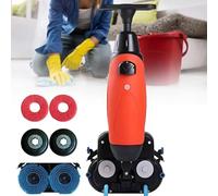 Pulidora y abrillantadora de pisos comercial con operador a pie de 43cm, cepillos dobles,almohadillas y impulsores dobles, estructura de limpieza de 360°,batería de litio recargable inalámbrica Red