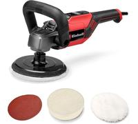 Einhell Pulidora y lijadora CC-PO 1100/150 CE (1100 W, disco de pulido de Ø 150 mm, electrónica de velocidad 500 - 3500 rpm, electrónica constante, cierre de gancho y bucle, incl. accesorios)
