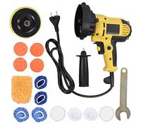 Pulidora y lijadora eléctrica para madera, metal y detalles automotrices - 700 W - Disco de 125 mm - Velocidad variable de 600 a 3700 RPM - 220 V con enchufe de la UE