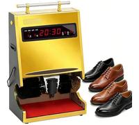 Pulidora Zapatos Automática,Máquina Pulidora Zapatos Por Inducción | Pulido Que Ahorra Tiempo En 1 Minuto,Bajo Nivel de Ruido,Visualización Hora/Temperatura para Vestíbulo Hotel y Uso Doméstico