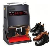 Pulidora Zapatos Automática,Máquina Pulidora Zapatos Por Inducción | Pulido Que Ahorra Tiempo En 1 Minuto,Bajo Nivel de Ruido,Visualización Hora/Temperatura para Vestíbulo Hotel y Uso Doméstico