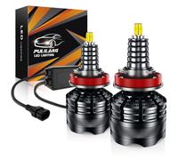 Pulilang Bombillas H11 LED,360° 96 CSP Chips 8 Caras 800% Más Brillante Bombilla 30000LM 150W 6500K Blanco LED H11/H8/H9 Coche y Moto Para Canbus Sin Errores,Lmpermeable IP68 Plug And Play,Juego De 2