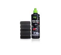 Pulimento coche super brillo antiholograma para superficies oscuras polish coche profesional quita arañazos micro rayones car scratch remover + pad premium 80mm 500 ml detailing | GUBOSA