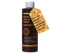 Pulimento de cera de abejas Furniture Clinic - Contiene aceite de naranja - Pulimento natural para maderas terminadas y sin terminar - Cera de abejas para proteger la madera - 250 ml