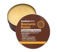 Pulimento de cera de abejas para muebles y madera Furniture Clinic - 200 ml - Cera de abejas natural para maderas de todos tipos y colores - Protege y realza cualquier superficie (Claro)