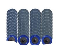 pulir la bandeja, Discos de papel lija azules 2 pulgadas, bloqueo rollo cambio rápido, tipo R, granos múltiples, 20 unidades(20pcs P60 Sand disc)