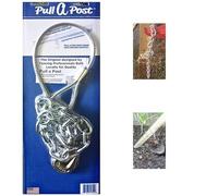 Pull A Post La herramienta original de extracción de postes de valla galvanizado y cadena de 1/4, funciona con gato o palanca para quitar postes de valla de madera incluso si está roto, diseñado para