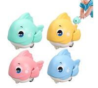 Pull Back Fish Toy, Cartoon Baby Push and Go Toys, Interactive Sea Animal Playset, for Kids Learning, Crawling, Walking Development, Sturdy Design, Lightweight, 8.66x7.87x2.36 Inch