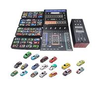 Pull Back Toy Cars - Mini Racing Vehicles | Toy Car Set with Built In Storage Garage, Die Cast Metal Collection with Rolling Wheels for Children, Classroom Activity Prizes Party Favours for Kids