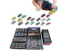 Pull Back Toy Cars - Pull Back Die-Cast Metal Car Toys | 48 piezas Metal Vehicles | Pulls Backs Cars For Kids With Built-in Garage For Kids Christmas Birthday Travel Classroom Party Play Activities