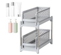 Pull-out Basket Organizer | Bathroom Sliding Basket | Double-tier Organizer | Kitchen Pull-out Basket | Closet Sliding Organizer, Pull-out Bathroom Organizer, 2-tier Sliding Basket